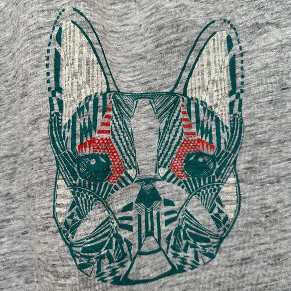 Comptoir des Cotonniers Light Gray Graphic Dog Tee - L/XL - Picture 4 of 6